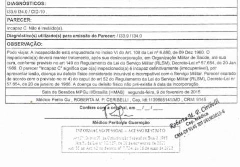 Depois que eu fiz a cirurgia, nunca mais fui quem era antes. Eu era um atleta e, hoje, se eu subir uma escada ou falar muito, chego cansado. Tinha planos de trabalhar na área de segurança quando deixasse o Exército, mas quem vai querer contratar alguém com doença grave no coração? Lucas Marques Lobo, ex-militar